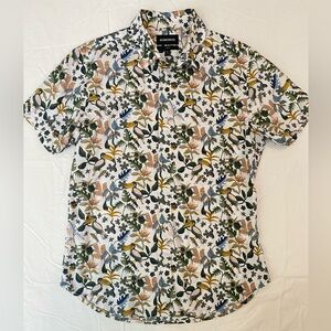 BONOBOS TROPICAL FLORAL TOUCAN PRINT MEDIUM SLIM FIT SHIRT